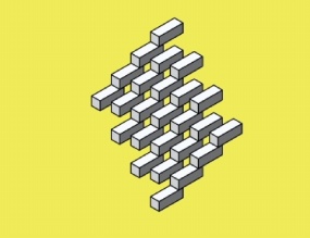 几何艺术空间三维长方柱体Flash动画